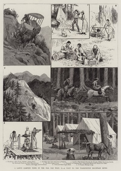 Een kampeertocht van een dame in het verre, verre westen, II, een bezoek aan de Washington Mountain Mines door Frank Dadd